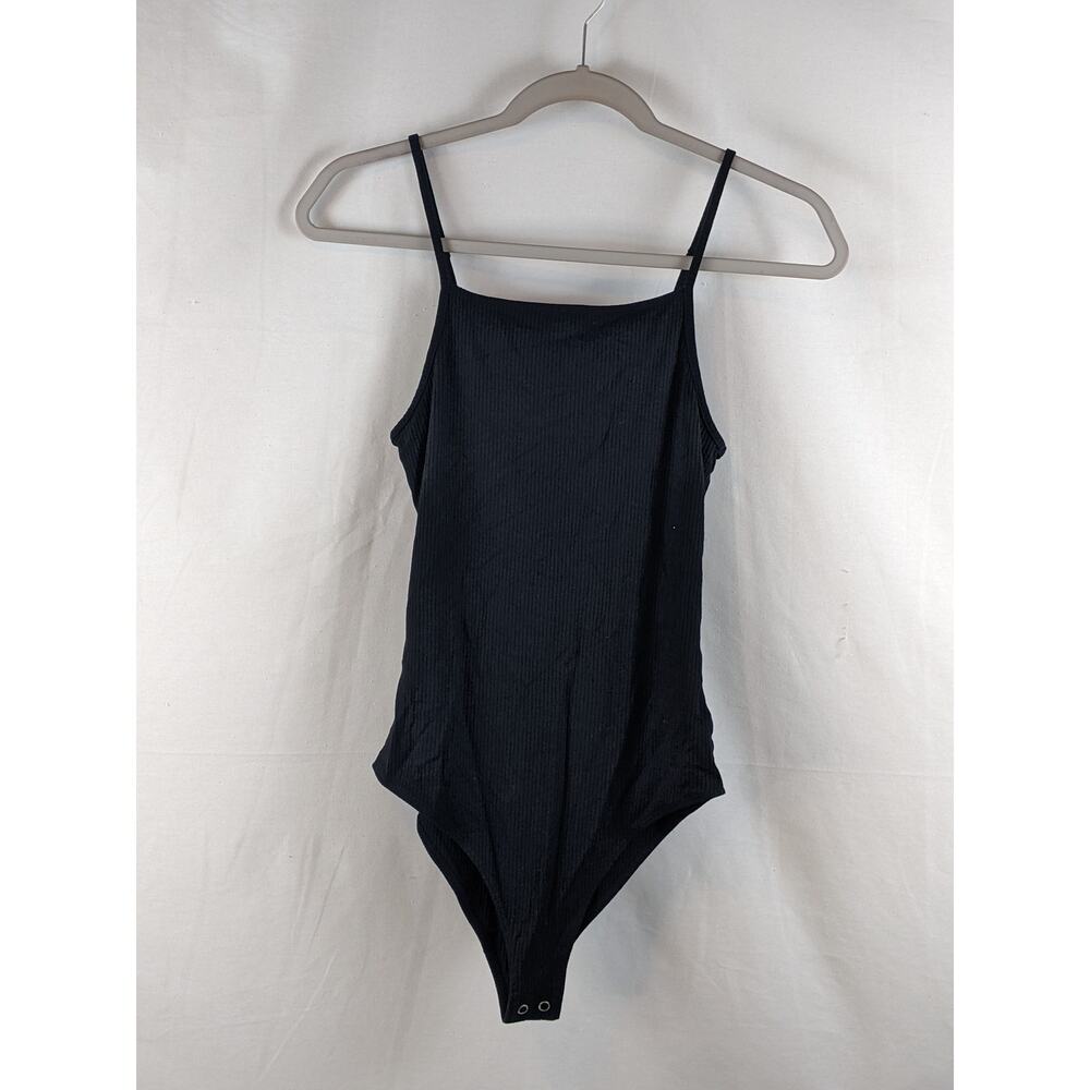 Bodysuit Spaghetti Strap Wild Fable Black‎ S Sleeveless Casual Square Neck Layer